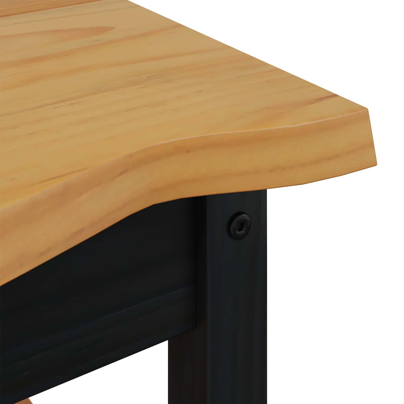 Τραπεζάκι Πλευράς με ράφι EKAI Μαύρο 50 x 50 x 45,5 εκ. - Pakobazaar