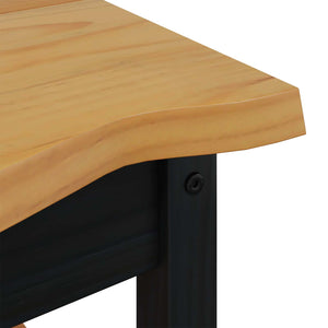 Τραπεζάκι Πλευράς με ράφι EKAI Μαύρο 50 x 50 x 45,5 εκ. - Pakobazaar