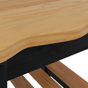 Τραπεζάκι Πλευράς με ράφι EKAI Μαύρο 50 x 50 x 45,5 εκ. - Pakobazaar