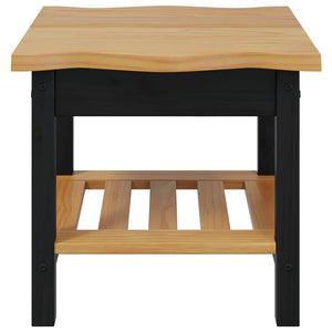 Τραπεζάκι Πλευράς με ράφι EKAI Μαύρο 50 x 50 x 45,5 εκ. - Pakobazaar