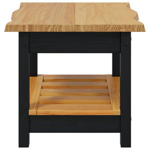 Τραπεζάκι Πλευράς με ράφι EKAI Μαύρο 50 x 50 x 45,5 εκ. - Pakobazaar