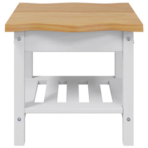 Τραπεζάκι Πλευράς με ράφι EKAI Λευκό 50 x 50 x 45,5 εκ. - Pakobazaar