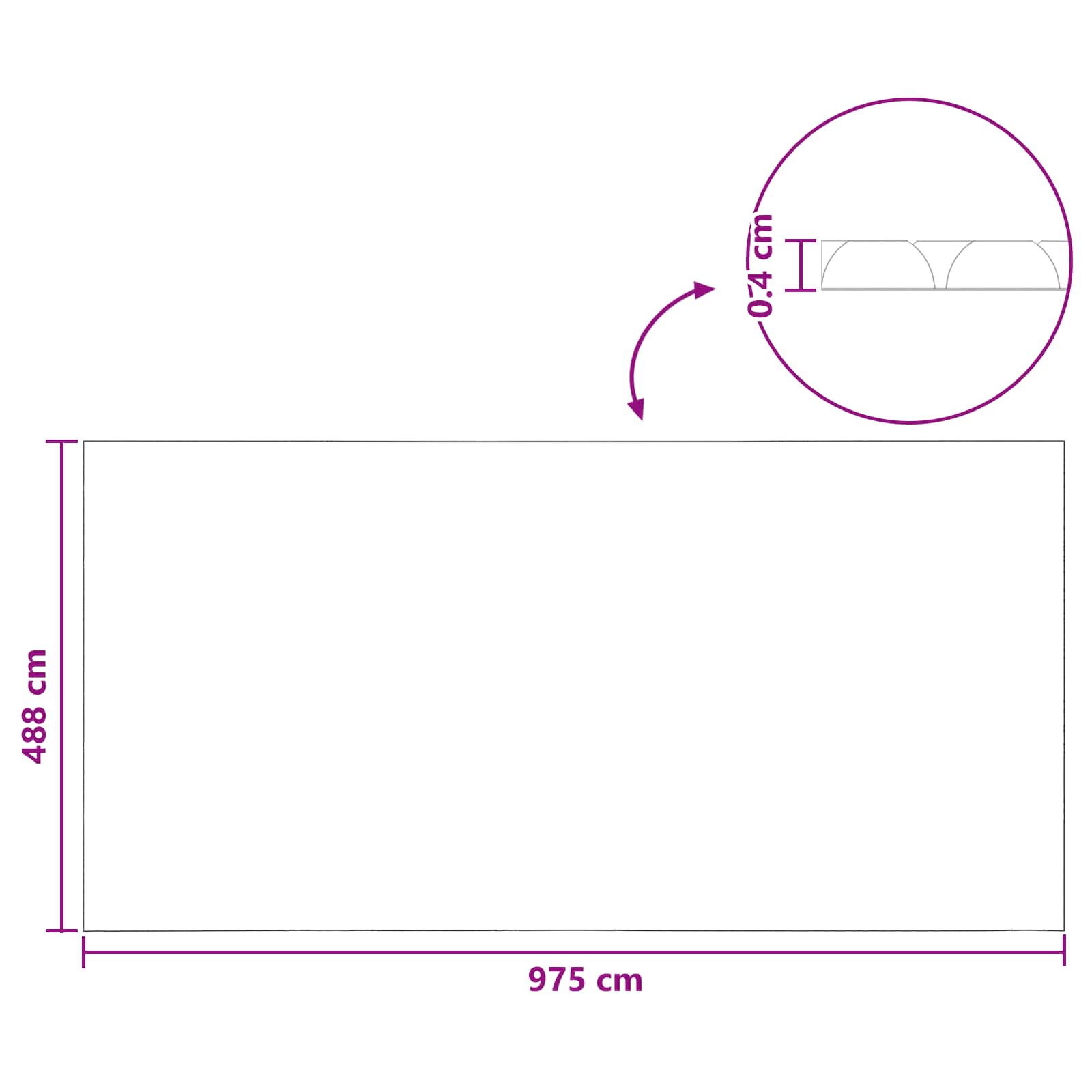 Κάλυμμα Πισίνας Βαθιάς Ποιότητας 975 x 488 cm τετράγωνο PE - Pakobazaar