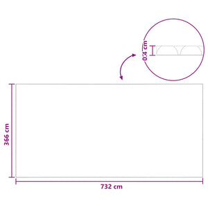 Κάλυμμα Πισίνας Βαθιάς Ποιότητας Μπλε 732 x 366 cm PE - Pakobazaar