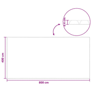 Κάλυμμα Πισίνας Μαύρο και μπλε 800 x 400 εκ. PE - Pakobazaar