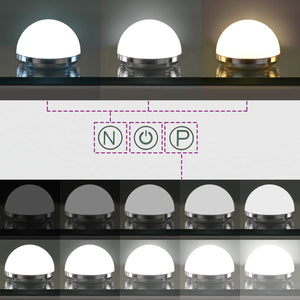 Καθρέφτης Vanity LED Λευκός 44 x 10 x 53 εκ Γυαλί και Χάλυβας - Pakobazaar