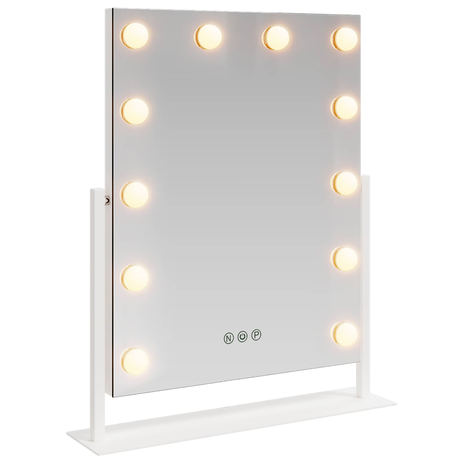 Καθρέφτης Vanity LED Λευκός 44 x 10 x 53 εκ Γυαλί και Χάλυβας - Pakobazaar