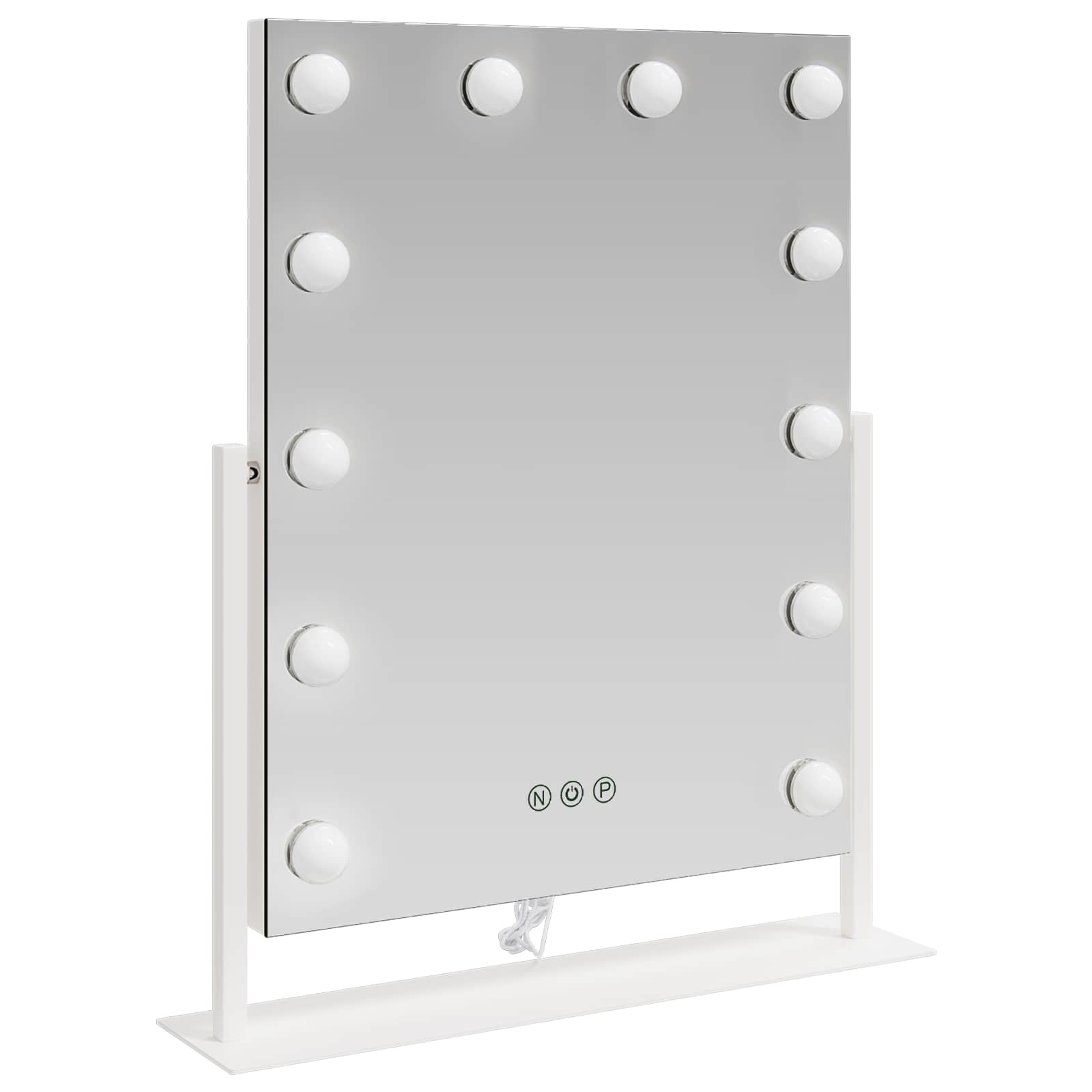 Καθρέφτης Vanity LED Λευκός 44 x 10 x 53 εκ Γυαλί και Χάλυβας - Pakobazaar