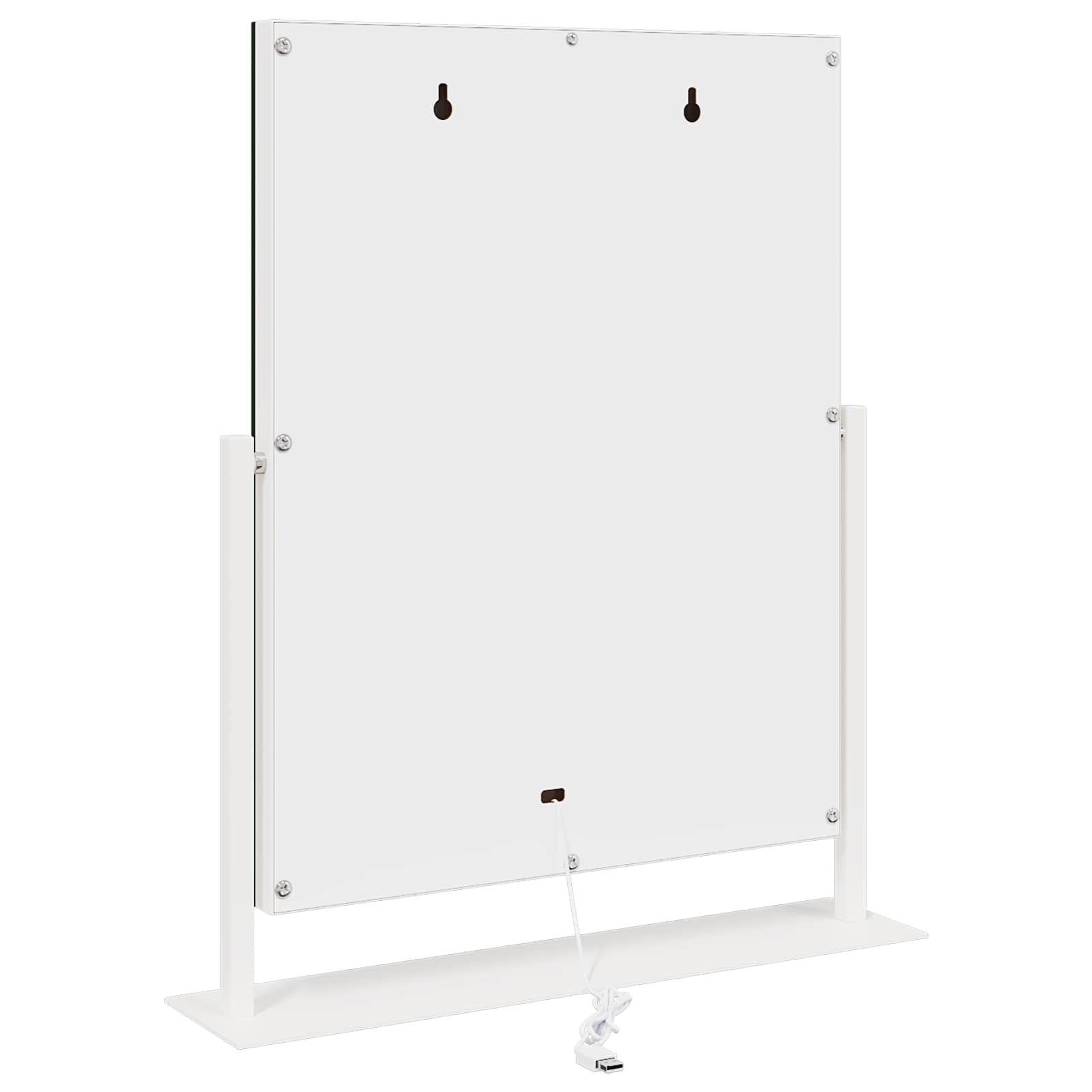 Καθρέφτης Vanity LED Λευκός 44 x 10 x 53 εκ Γυαλί και Χάλυβας - Pakobazaar