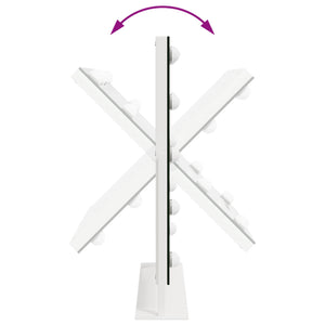 Καθρέφτης Vanity LED Λευκός 44 x 10 x 53 εκ Γυαλί και Χάλυβας - Pakobazaar
