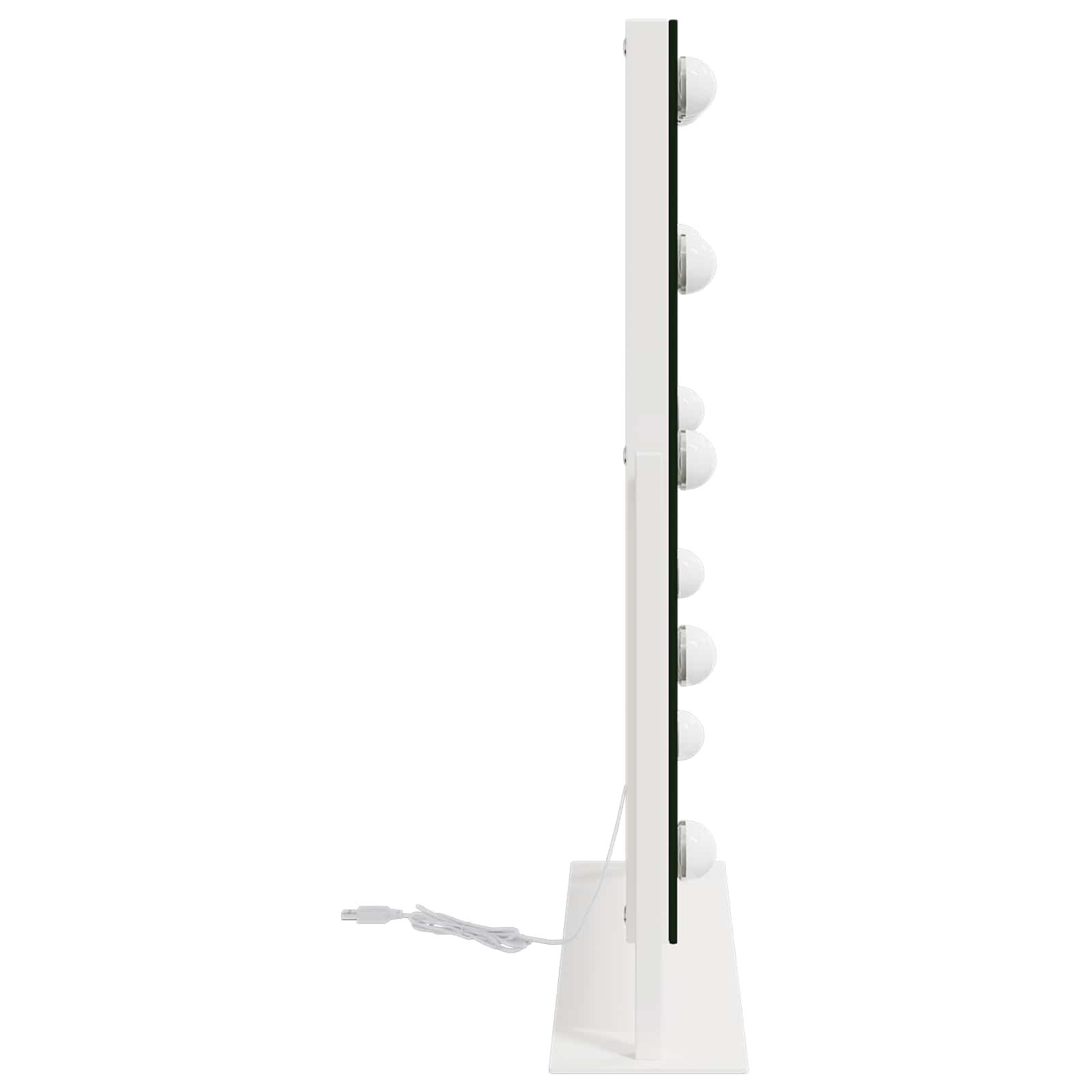Καθρέφτης Vanity LED Λευκός 44 x 10 x 53 εκ Γυαλί και Χάλυβας - Pakobazaar