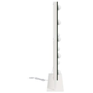 Καθρέφτης Vanity LED Λευκός 44 x 10 x 53 εκ Γυαλί και Χάλυβας - Pakobazaar