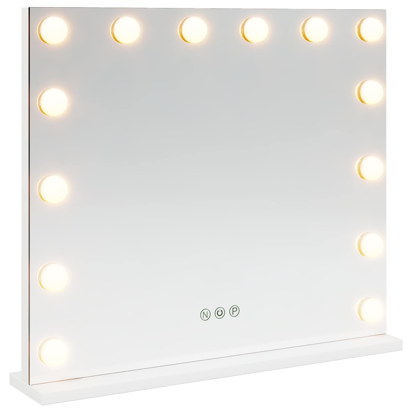 Καθρέφτης Vanity LED Λευκός 50 x 10 x 44 εκ Γυαλί και Χάλυβας - Pakobazaar