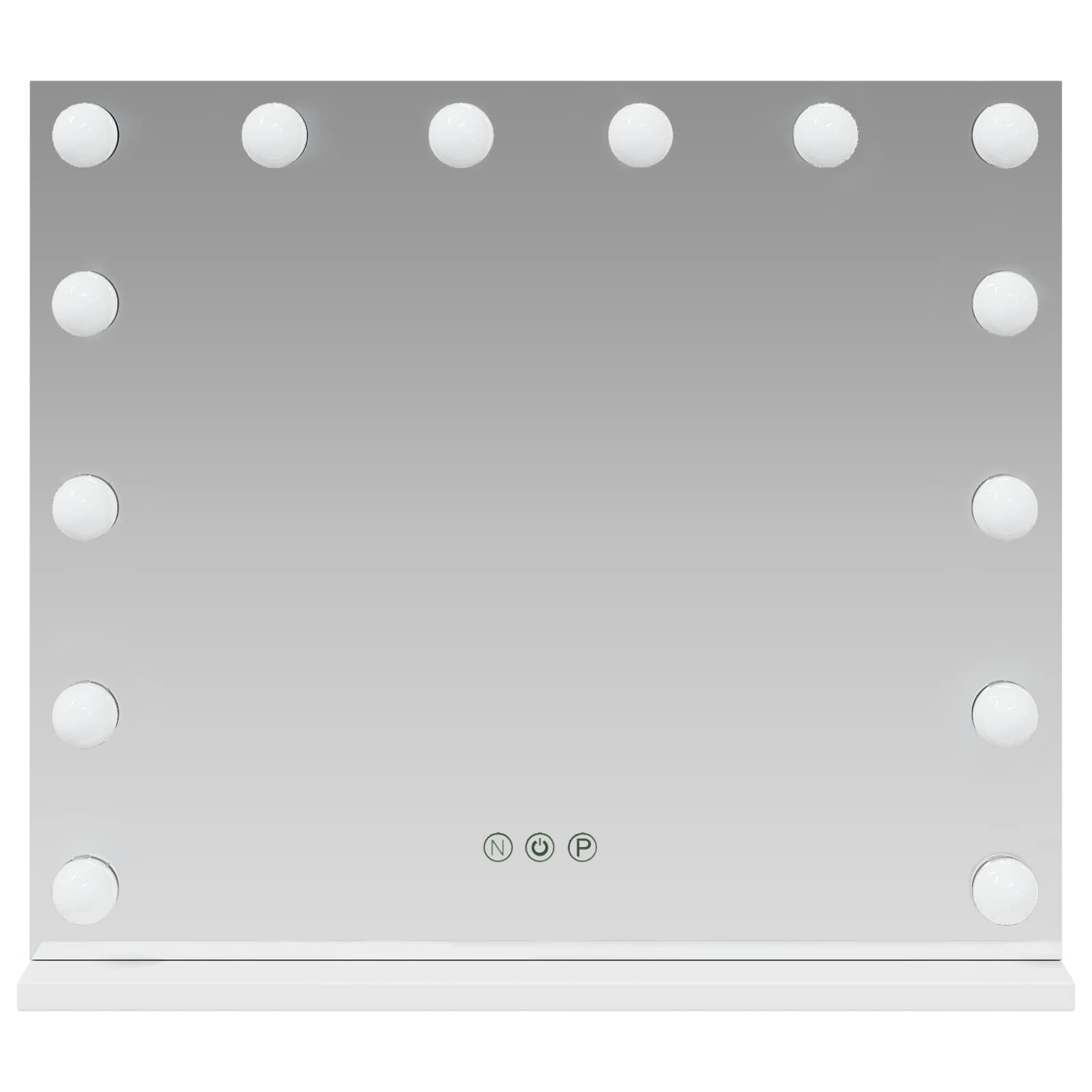 Καθρέφτης Vanity LED Λευκός 50 x 10 x 44 εκ Γυαλί και Χάλυβας - Pakobazaar