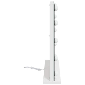 Καθρέφτης Vanity LED Λευκός 50 x 10 x 44 εκ Γυαλί και Χάλυβας - Pakobazaar