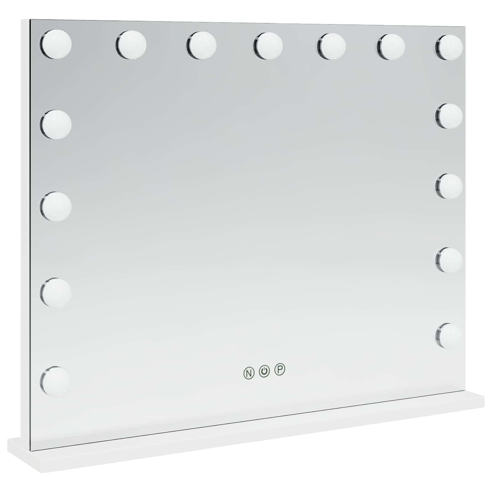 Καθρέφτης Vanity LED Λευκός 58 x 10 x 47 εκ Γυαλί και Χάλυβας - Pakobazaar