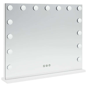 Καθρέφτης Vanity LED Λευκός 58 x 10 x 47 εκ Γυαλί και Χάλυβας - Pakobazaar