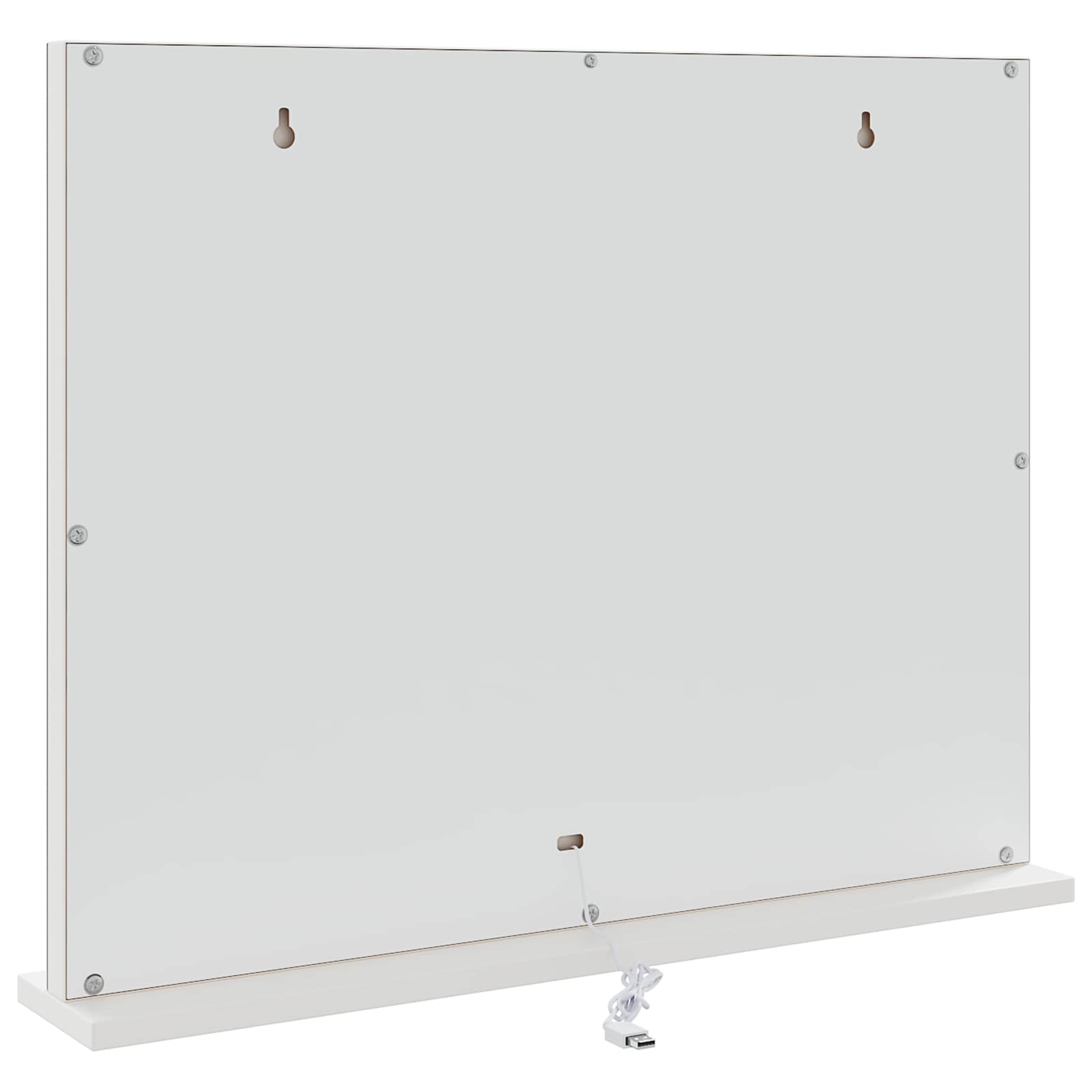 Καθρέφτης Vanity LED Λευκός 58 x 10 x 47 εκ Γυαλί και Χάλυβας - Pakobazaar