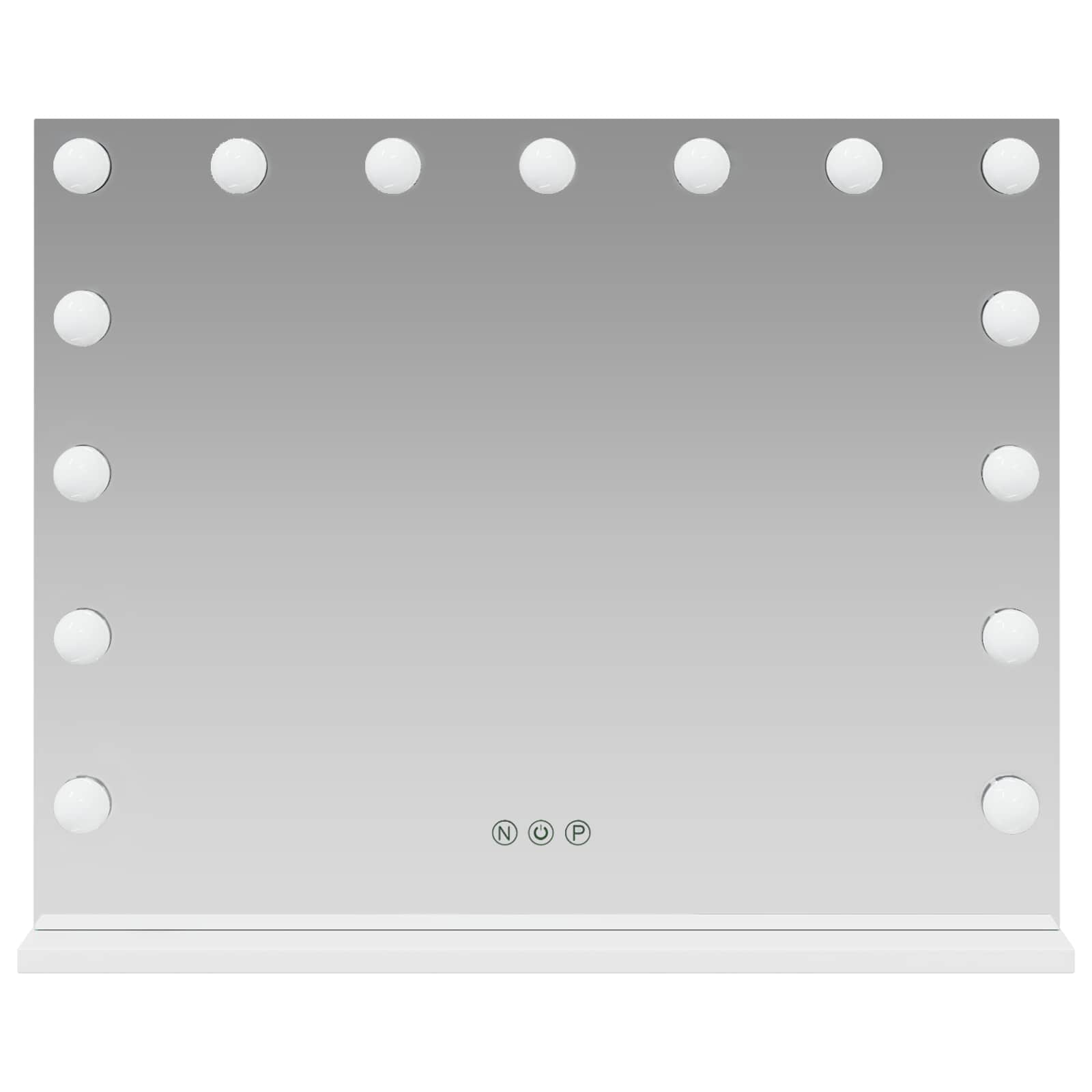 Καθρέφτης Vanity LED Λευκός 58 x 10 x 47 εκ Γυαλί και Χάλυβας - Pakobazaar