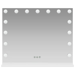 Καθρέφτης Vanity LED Λευκός 58 x 10 x 47 εκ Γυαλί και Χάλυβας - Pakobazaar