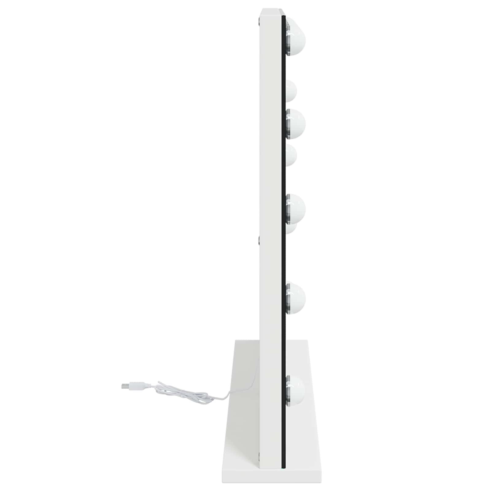 Καθρέφτης Vanity LED Λευκός 58 x 10 x 47 εκ Γυαλί και Χάλυβας - Pakobazaar