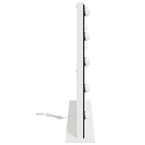 Καθρέφτης Vanity LED Λευκός 58 x 10 x 47 εκ Γυαλί και Χάλυβας - Pakobazaar