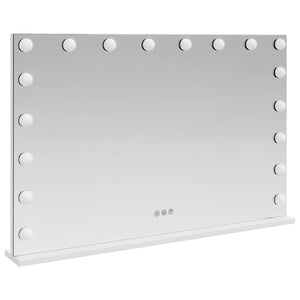Καθρέφτης Vanity LED Λευκός 80 x 10 x 52,5 εκ Γυαλί και Χάλυβας - Pakobazaar