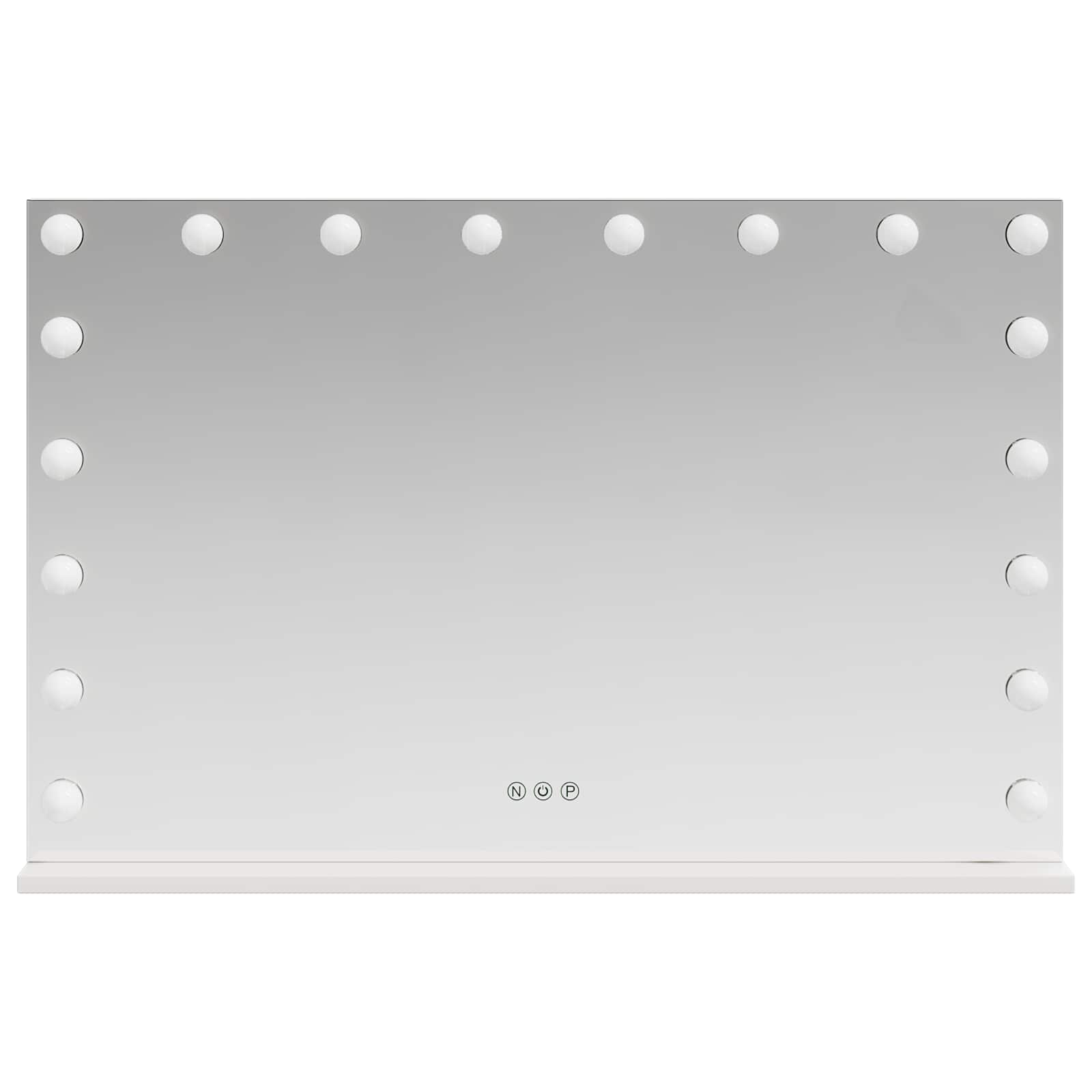Καθρέφτης Vanity LED Λευκός 80 x 10 x 52,5 εκ Γυαλί και Χάλυβας - Pakobazaar