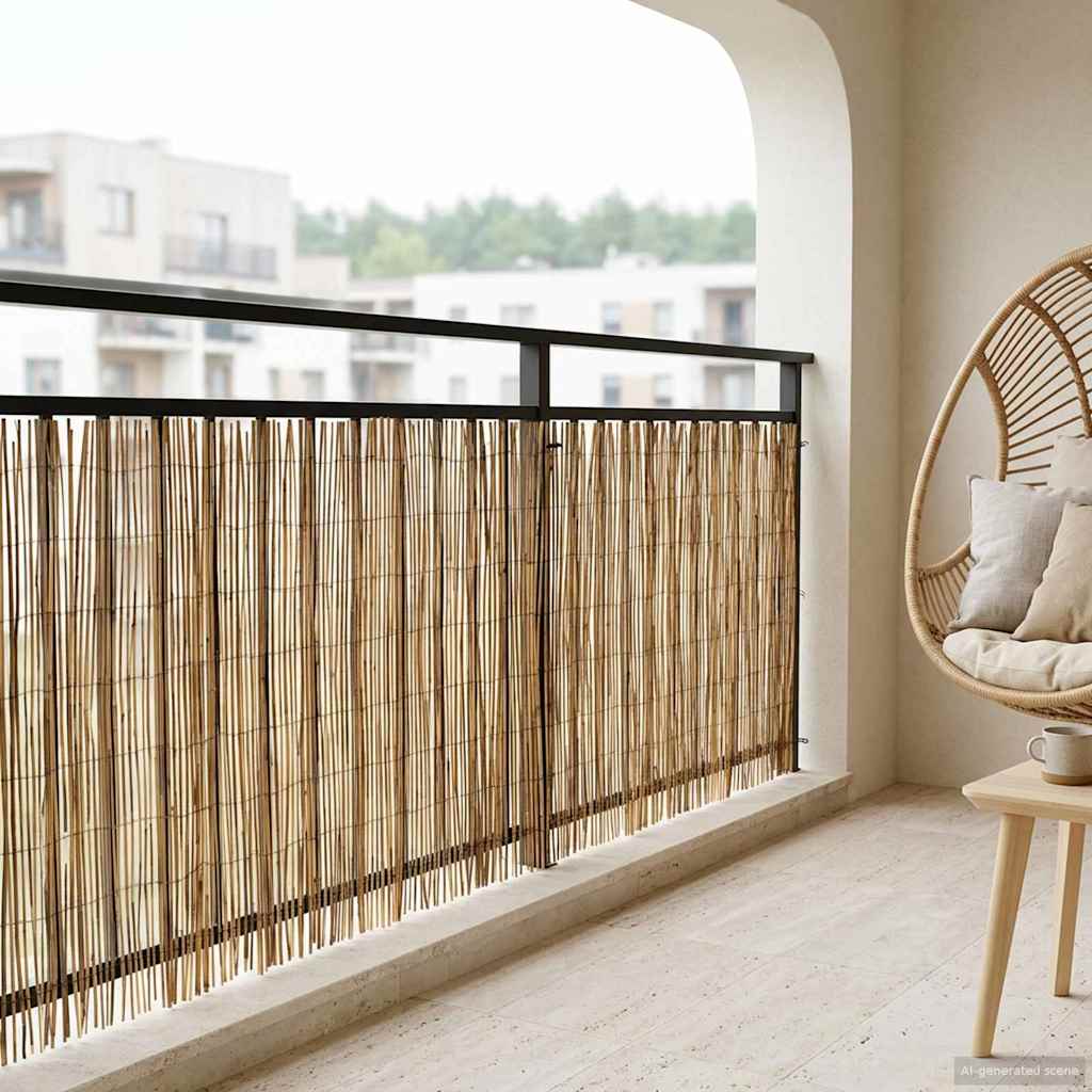 Φράχτης Κήπου Καρβουνιασμένο 300 x 100 cm Καλάμι - Pakobazaar