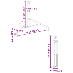 Βάση Ομπρέλας Λευκό Ατσάλι for 25-32 χιλιοστά Pole - Pakobazaar