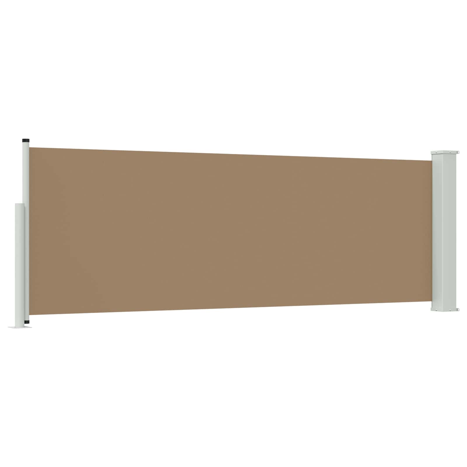Ανακλινόμενος Πλευρικός Απλώστρα Taupe 500 x 100 cm Πολυεστέρας - Pakobazaar