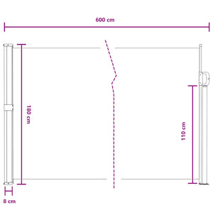 Ανακλινόμενος Πλευρικός Απλώστρα Άμμος 600 x 180 εκ Πολυεστέρας - Pakobazaar