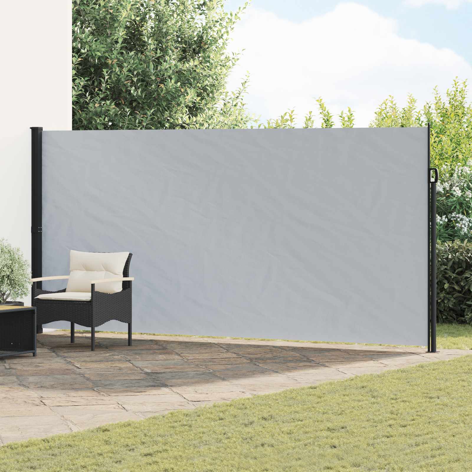 Ανακλινόμενος Πλευρικός Απλώστρα Γκρι 600 x 220 εκ. Πολυεστέρας - Pakobazaar