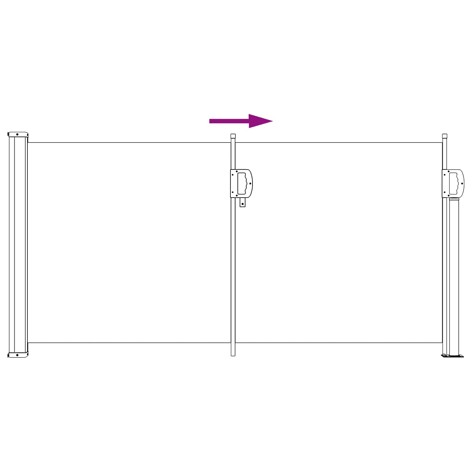 Ανακλινόμενος Πλευρικός Απλώστρα Ανθρακί 300 x 100 cm - Pakobazaar