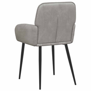 Καρέκλες φαγητού 4 pcs Βελούδο Ανοιχτό γκρι 57 x 50 x 85 εκ. - Pakobazaar