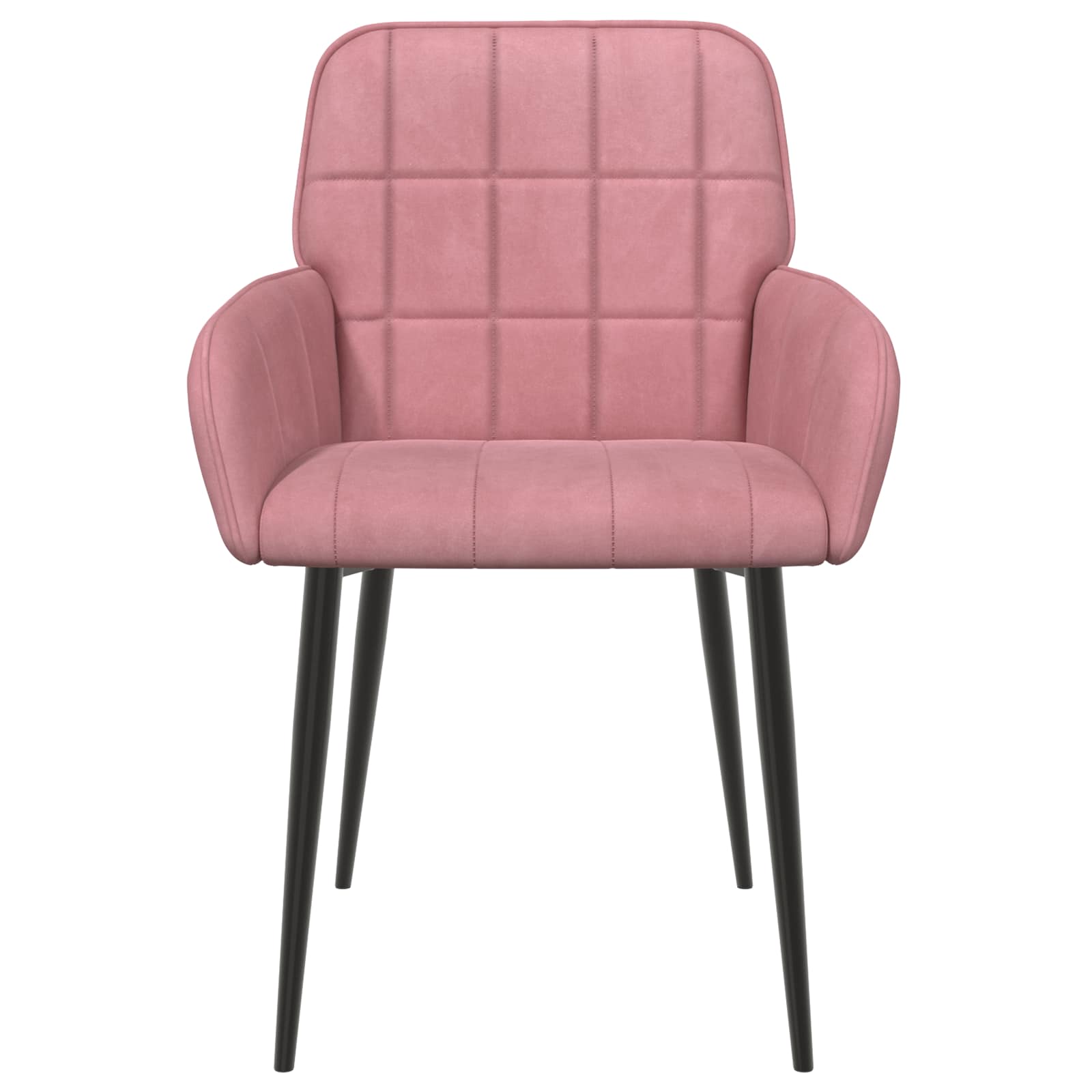 Καρέκλες φαγητού 4 pcs Βελούδο Ροζ 57 x 50 x 85 εκ. - Pakobazaar