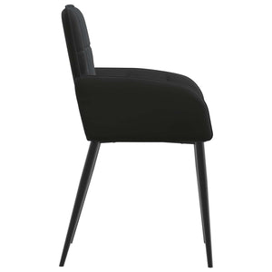 Καρέκλες φαγητού 4 pcs Βελούδο Μαύρο 57 x 50 x 85 εκ. - Pakobazaar