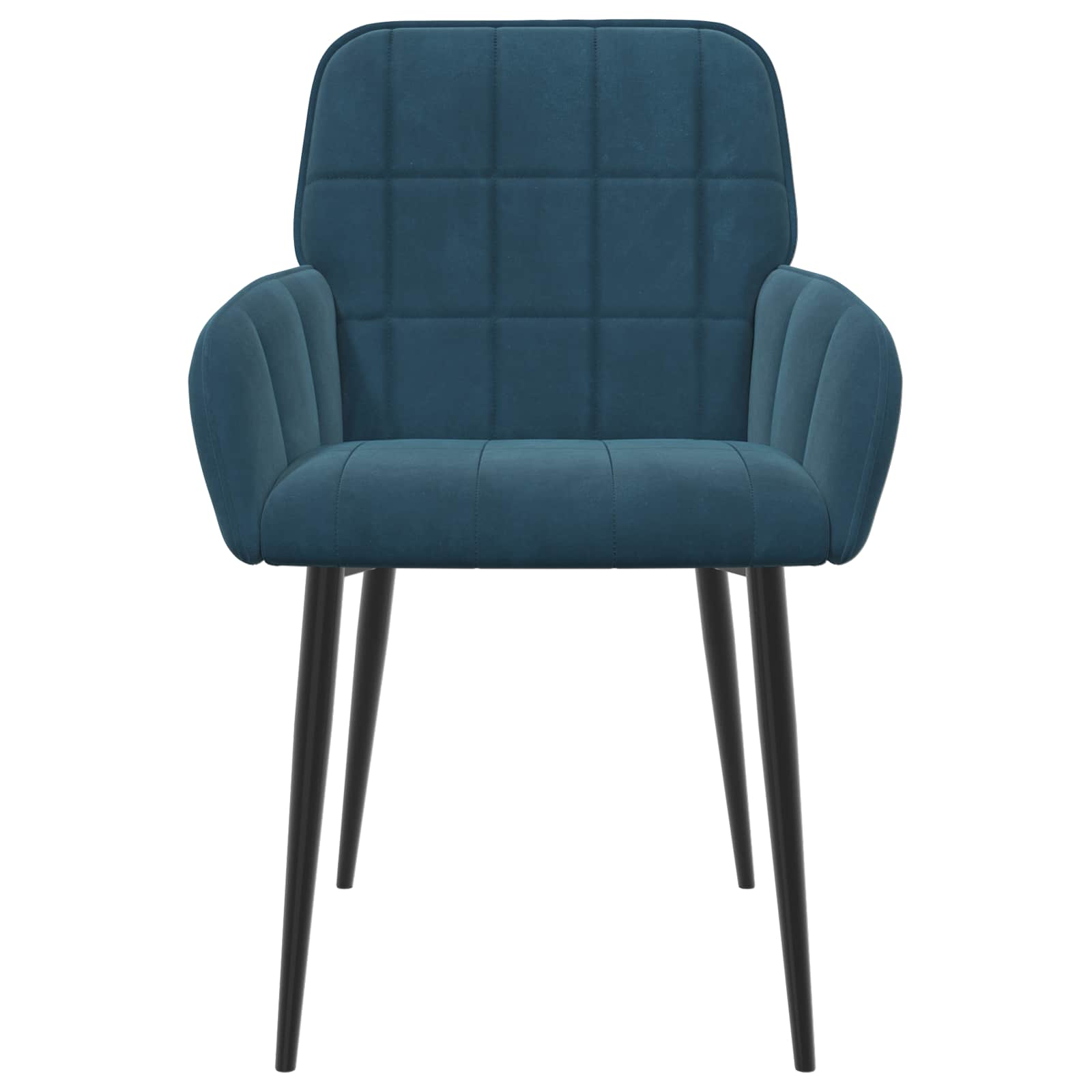 Καρέκλες φαγητού 4 pcs Βελούδο Μπλε 57 x 50 x 85 εκ. - Pakobazaar