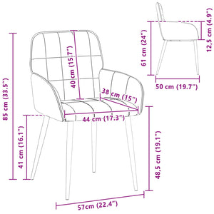 Καρέκλες φαγητού 4 pcs Βελούδο Μπλε 57 x 50 x 85 εκ. - Pakobazaar