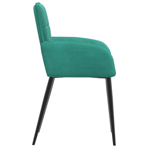 Καρέκλες φαγητού 4 pcs Βελούδο Τιρκουάζ 57 x 50 x 85 εκ. - Pakobazaar