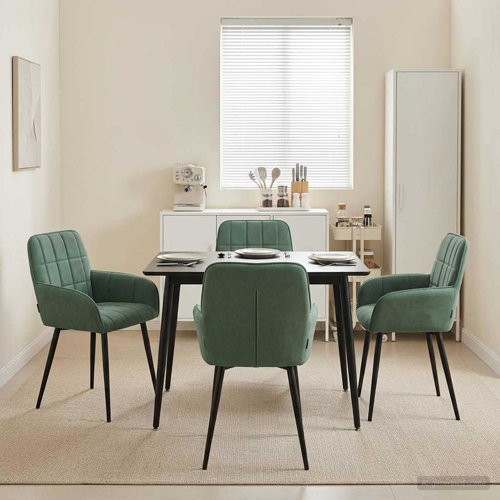 Καρέκλες φαγητού 4 pcs Βελούδο Θαλασσί 57 x 50 x 85 εκ. - Pakobazaar
