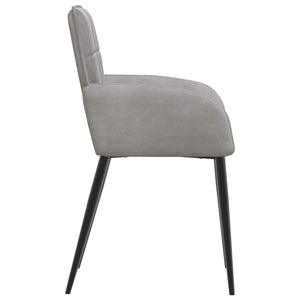 Καρέκλες φαγητού 6 pcs Βελούδο Ανοιχτό γκρι 57 x 50 x 85 εκ. - Pakobazaar