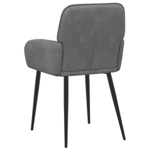 Καρέκλες φαγητού 6 pcs Βελούδο Σκούρο Γκρι 57 x 50 x 85 εκ. - Pakobazaar
