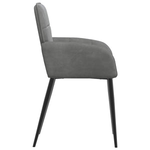 Καρέκλες φαγητού 6 pcs Βελούδο Σκούρο Γκρι 57 x 50 x 85 εκ. - Pakobazaar