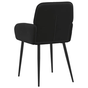 Καρέκλες φαγητού 6 pcs Βελούδο Μαύρο 57 x 50 x 85 εκ. - Pakobazaar