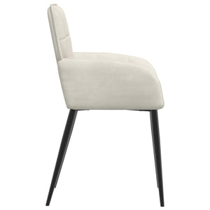 Καρέκλες φαγητού 6 pcs Βελούδο Κρεμ 57 x 50 x 85 εκ. - Pakobazaar