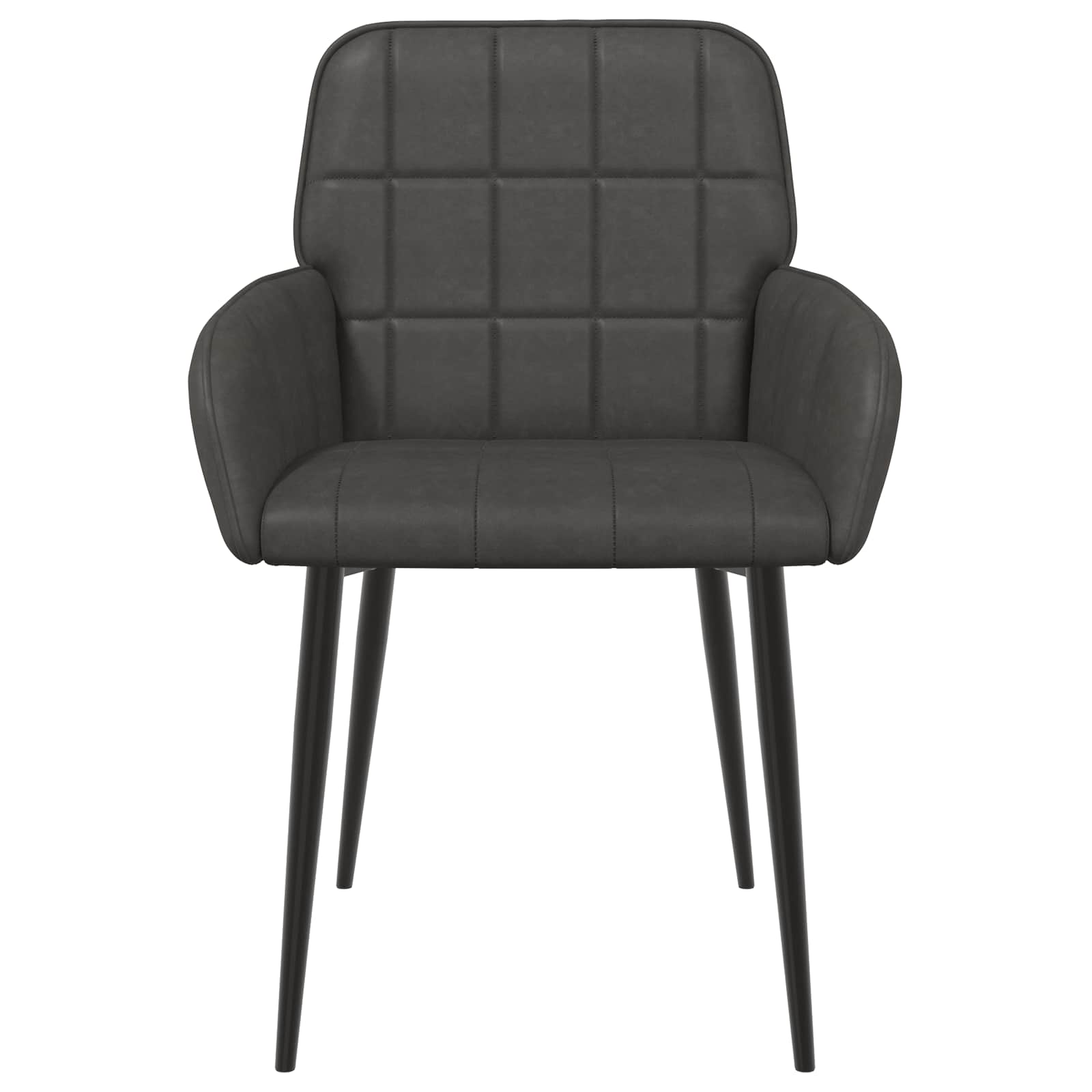 Καρέκλες φαγητού 4 pcs Τεχνητό Δέρμα Μαύρο 57 x 50 x 85 εκ.