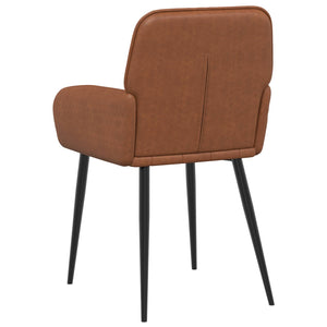 Καρέκλες φαγητού 4 pcs Τεχνητό Δέρμα Καφέ 57 x 50 x 85 εκ. - Pakobazaar