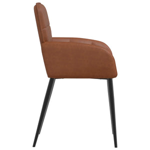 Καρέκλες φαγητού 4 pcs Τεχνητό Δέρμα Καφέ 57 x 50 x 85 εκ. - Pakobazaar