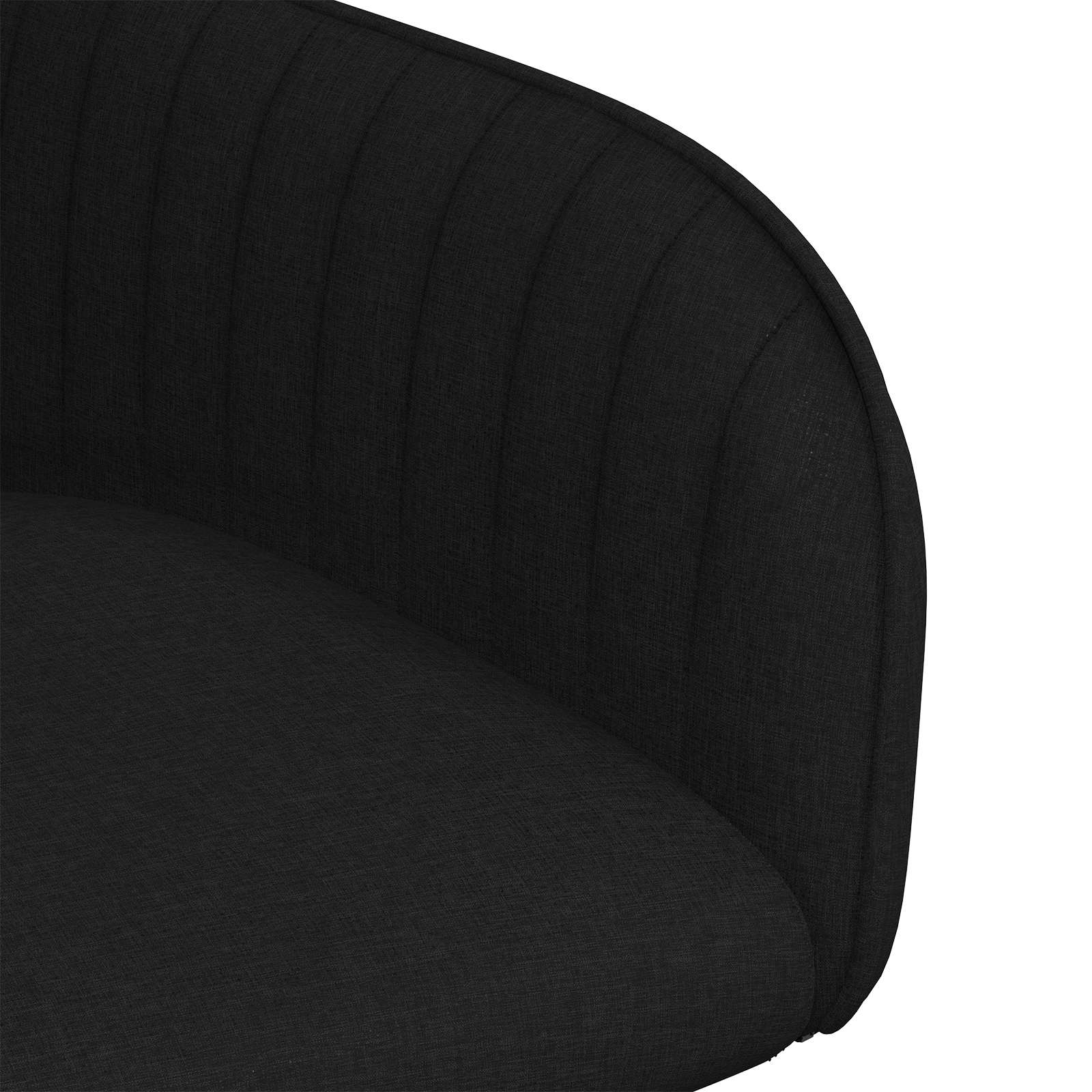 Καρέκλες φαγητού 4 pcs Ύφασμα Μαύρο 56,5 x 50 x 87,5 εκ. - Pakobazaar